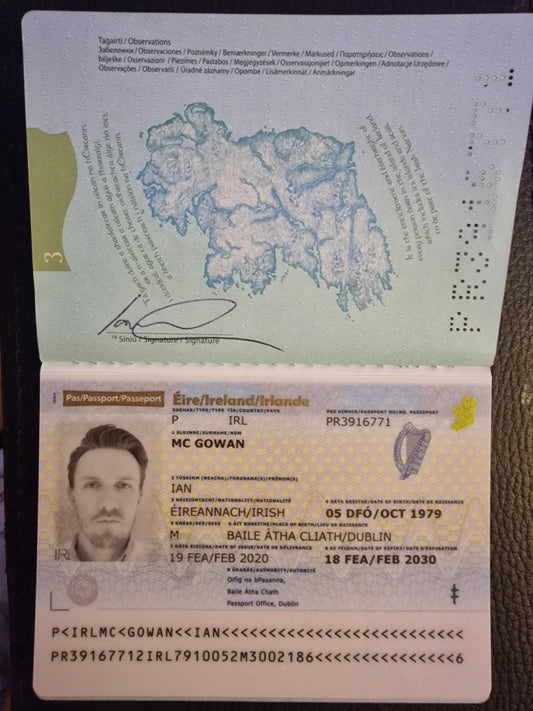 business card Ian
