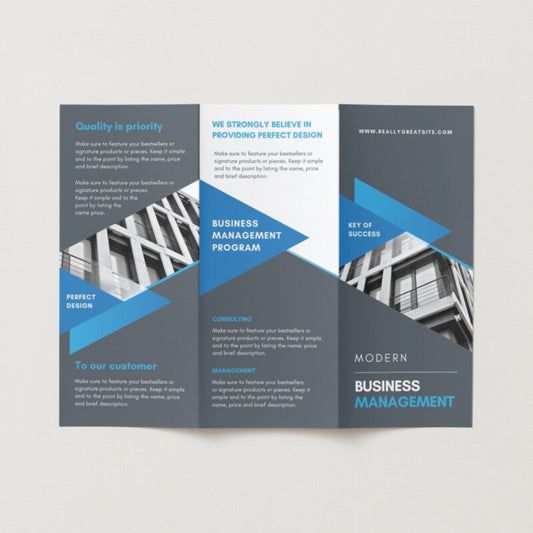 A6 Stapled Brochure Gold