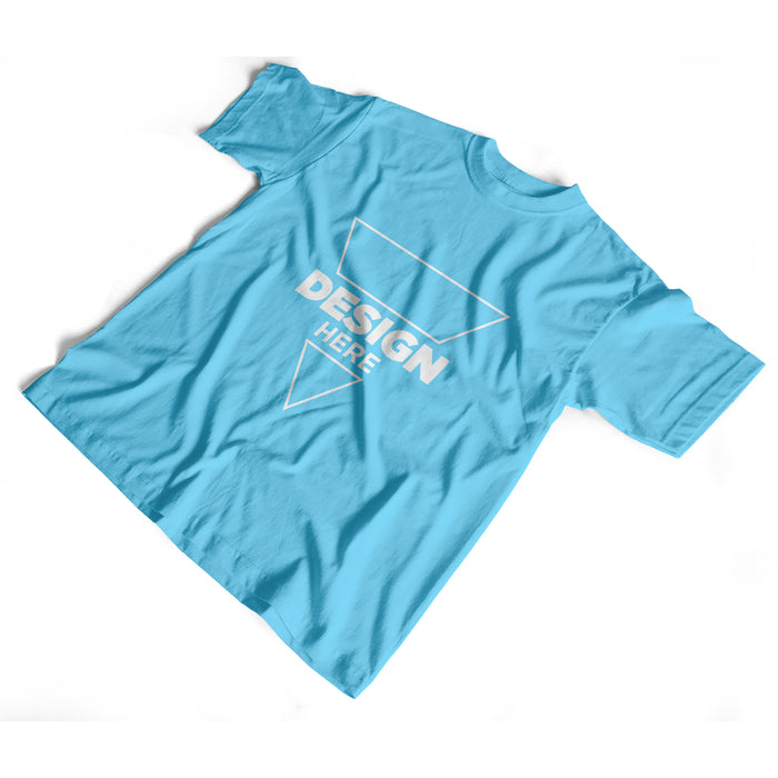 Light Blue T-Shirt Full Colour Printing Single Sided