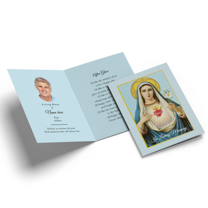 Memorial Card - Immaculate Heart of Mary